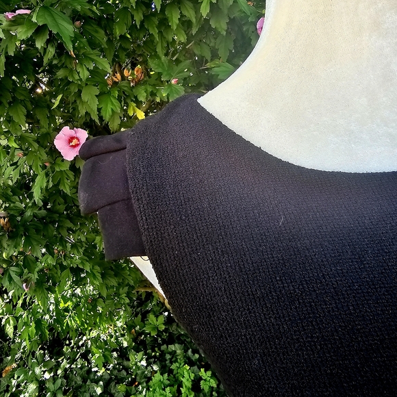 Classy Black Peplum Dress - Picture 4 of 8